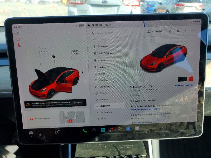 2020 Tesla Model 3 მანქანა იყიდება აუქციონზე, vin: 5YJ3E1EA5LF644542, აუქციონის ნომერი: 67900746