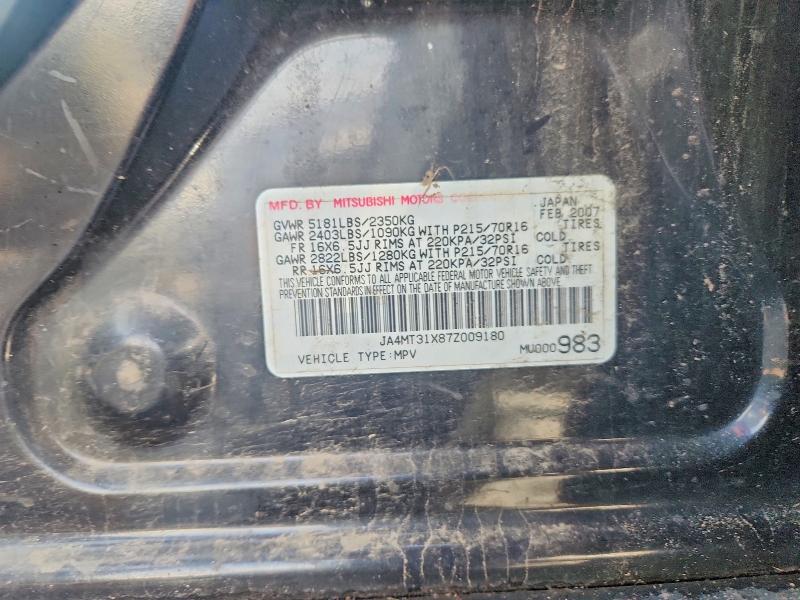 Aukcja sprzedaży 2007 Mitsubishi Outlander, vin: JA4MT31X87Z009180, numer aukcji: 69785796