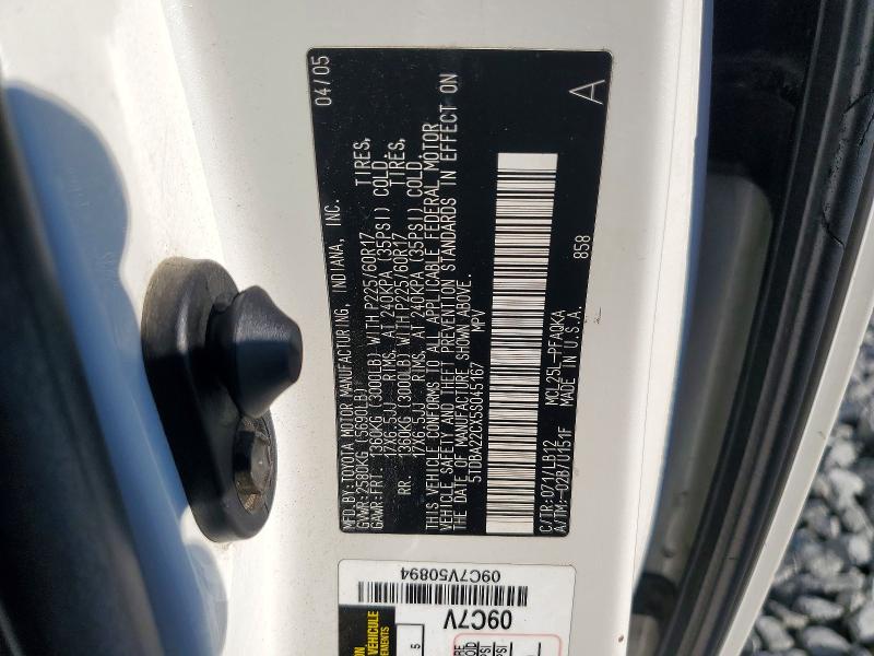 Aukcja sprzedaży 2005 Toyota Sienna, vin: 5TDBA22CX5S045167, numer aukcji: 70984746