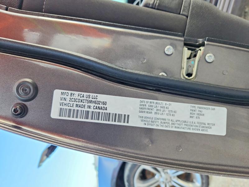 69429646 :رقم المزاد ، 2C3CDXCT5MH632160 vin ، 2021 Dodge Charger مزاد بيع
