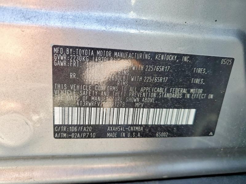 Продаж на аукціоні авто 2025 Toyota Rav4 Hybrid, vin: 4T3RWRFV7SU191279, номер лоту: 68817786