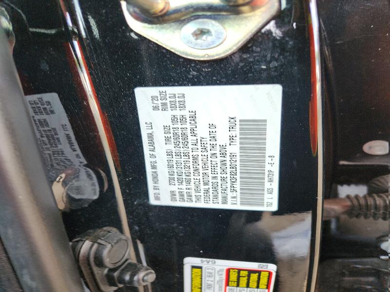 68134666 :رقم المزاد ، 5FPYK3F82LB012191 vin ، 2020 Honda Ridgeline مزاد بيع