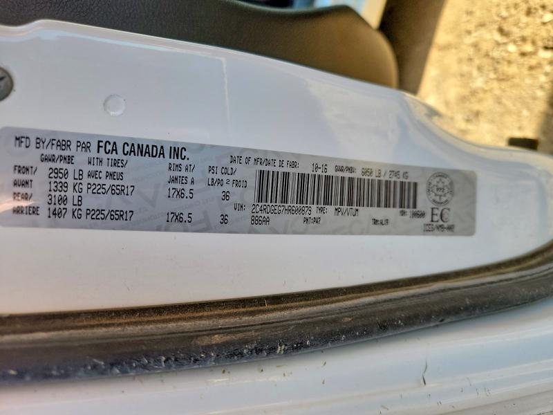 Aukcja sprzedaży 2017 Dodge Grand Caravan, vin: 2C4RDGEG7HR600879, numer aukcji: 69964416