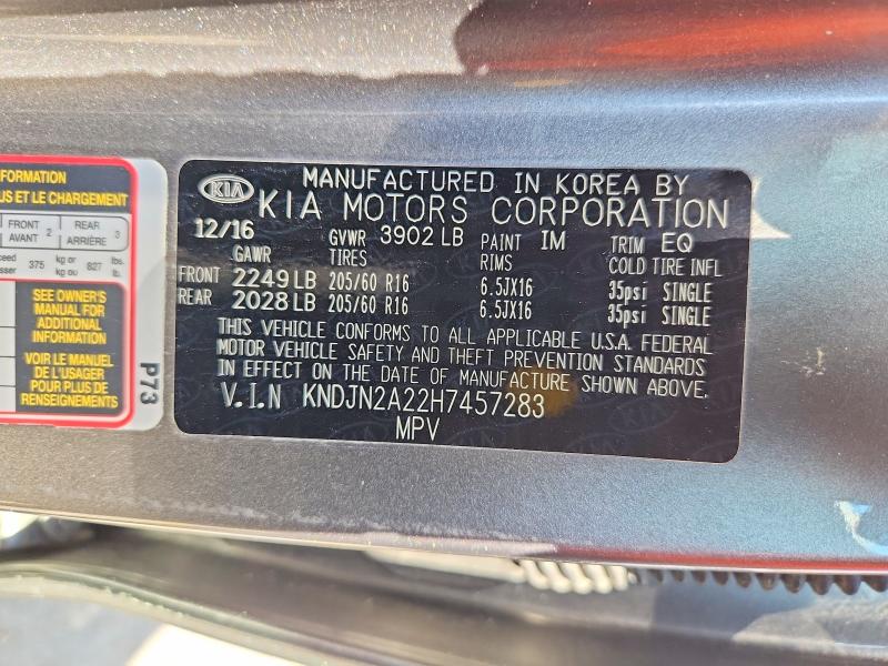 Продаж на аукціоні авто 2017 Kia Soul, vin: KNDJN2A22H7457283, номер лоту: 67697966