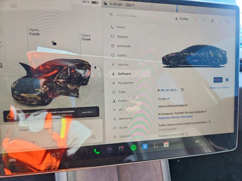 Продажа на аукционе авто 2024 Tesla Model 3, vin: 5YJ3E1EA0RF866141, номер лота: 68796036