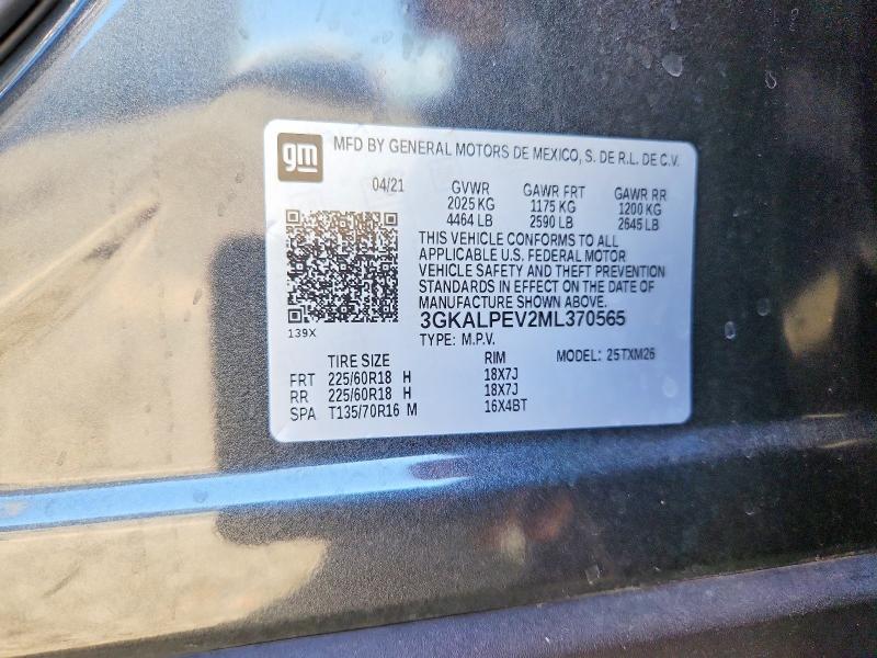 Aukcja sprzedaży 2021 Gmc Terrain, vin: 3GKALPEV2ML370565, numer aukcji: 68602526