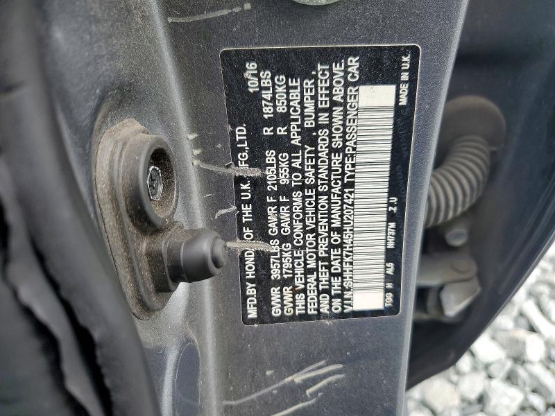 Продажа на аукционе авто 2017 Honda Civic, vin: SHHFK7H45HU207421, номер лота: 70172756