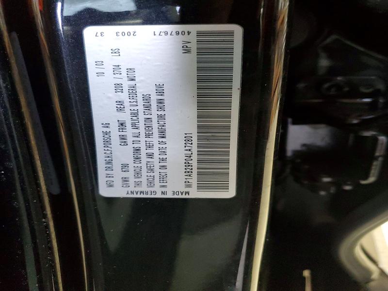 Aukcja sprzedaży 2004 Porsche Cayenne, vin: WP1AB29P04LA72801, numer aukcji: 70860656