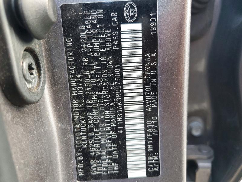Продажа на аукционе авто 2024 Toyota Camry, vin: 4T1H31AK3RU079004, номер лота: 70372696