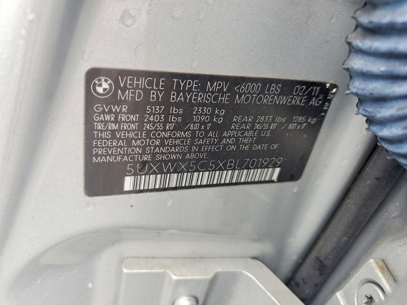 Продаж на аукціоні авто 2011 Bmw X3, vin: 5UXWX5C5XBL701929, номер лоту: 67545966