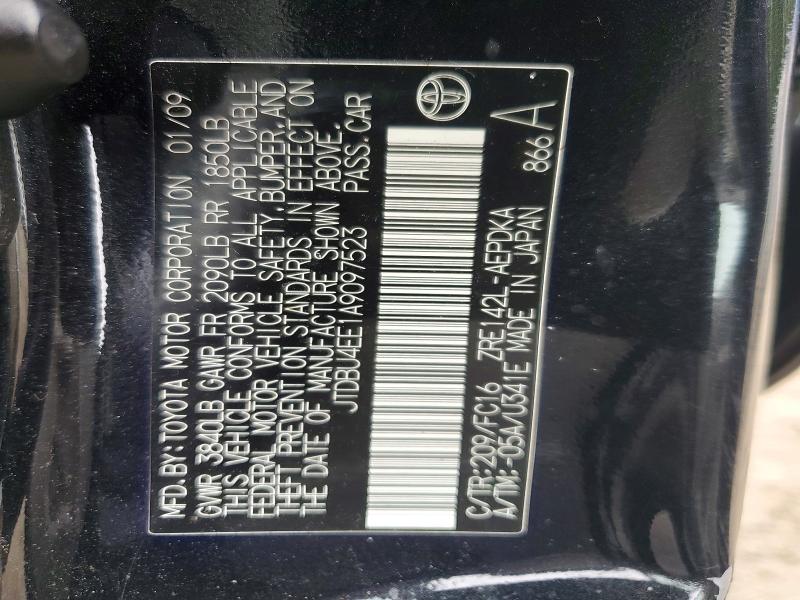 Aukcja sprzedaży 2010 Toyota Corolla, vin: JTDBU4EE1A9097523, numer aukcji: 71079976
