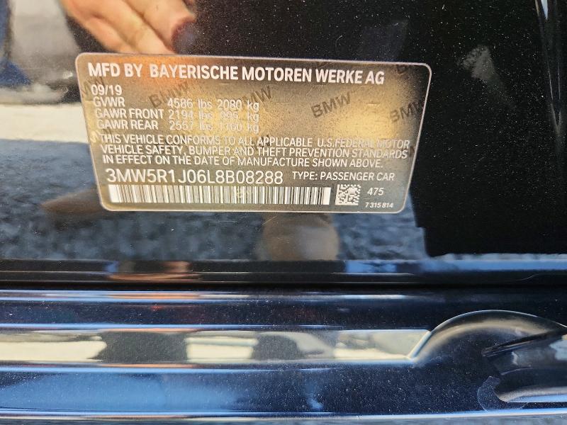 Aukcja sprzedaży 2020 Bmw 330i, vin: 3MW5R1J06L8B08288, numer aukcji: 69194676