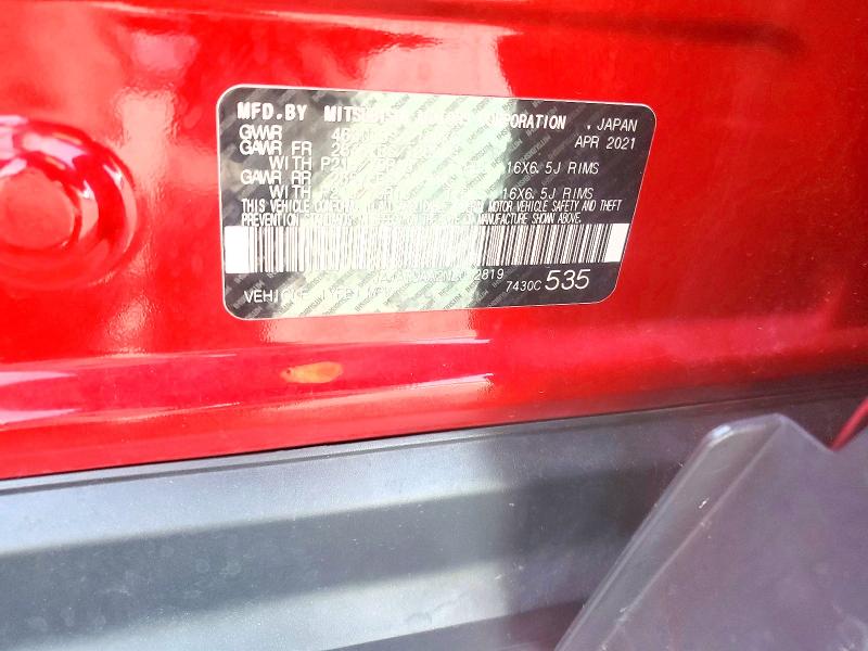 69132466 :رقم المزاد ، JA4ATUAA2NZ012819 vin ، 2022 Mitsubishi Eclipse Cross مزاد بيع