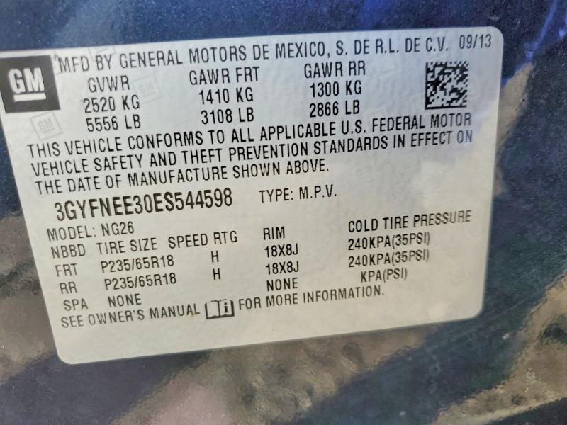 Продажа на аукционе авто 2014 Cadillac Srx, vin: 3GYFNEE30ES544598, номер лота: 68226176