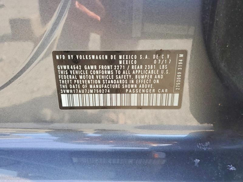 Aukcja sprzedaży 2018 Volkswagen Golf Alltrack, vin: 3VWH17AU7JM750274, numer aukcji: 69772816