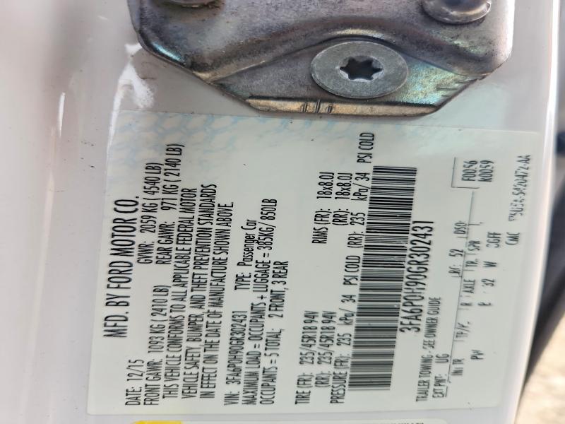 Aukcja sprzedaży 2016 Ford Fusion, vin: 3FA6P0H90GR302431, numer aukcji: 67562456