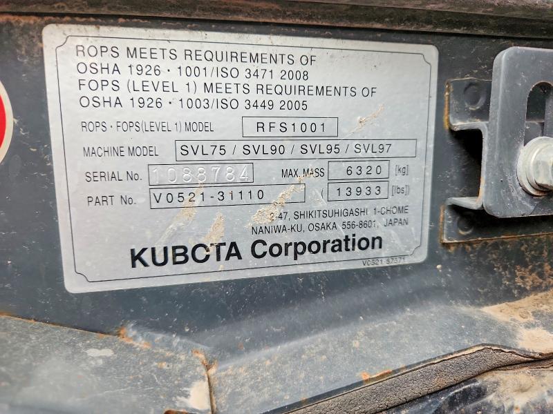 Продажа на аукционе авто 2022 Kubota Svl97-2hfc, vin: KBCZ064CTN1M74570, номер лота: 70737376