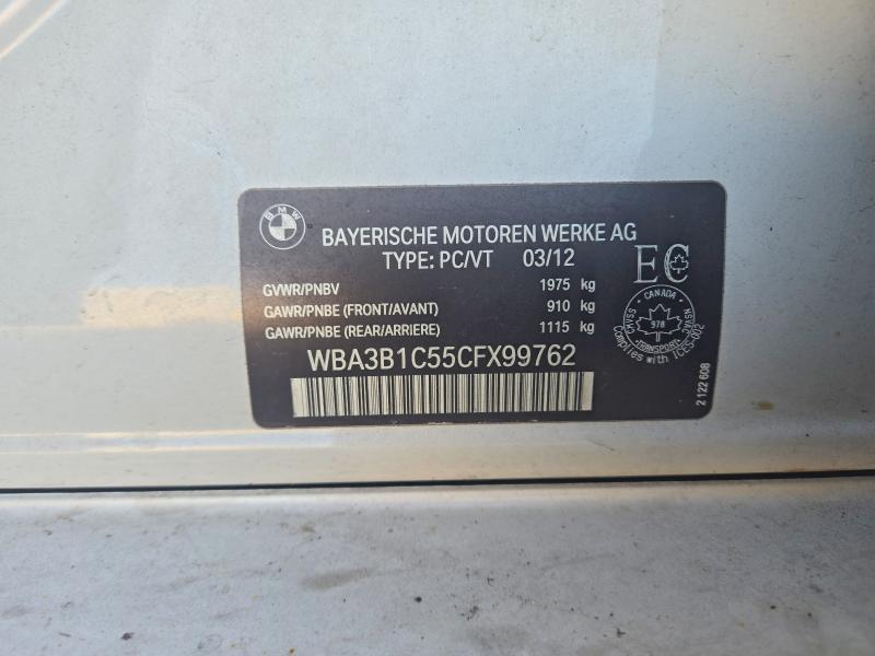2012 Bmw 320 მანქანა იყიდება აუქციონზე, vin: WBA3B1C55CFX99762, აუქციონის ნომერი: 68746356