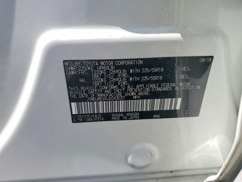 Aukcja sprzedaży 2018 Toyota Rav4 Hv, vin: JTMDJREV6JD243037, numer aukcji: 67737556