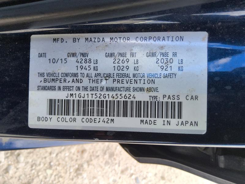Продаж на аукціоні авто 2016 Mazda 6, vin: JM1GJ1T52G1455624, номер лоту: 68888536