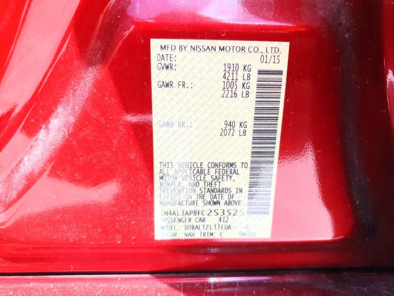 Продаж на аукціоні авто 2015 Nissan Altima, vin: 1N4AL3AP8FC253525, номер лоту: 70440476