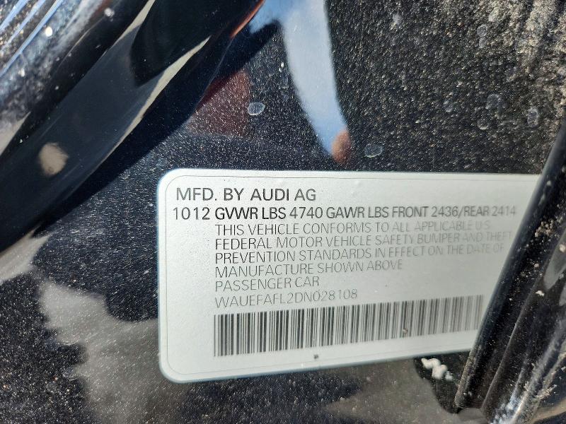 Aukcja sprzedaży 2013 Audi A4, vin: WAUEFAFL2DN028108, numer aukcji: 69918916