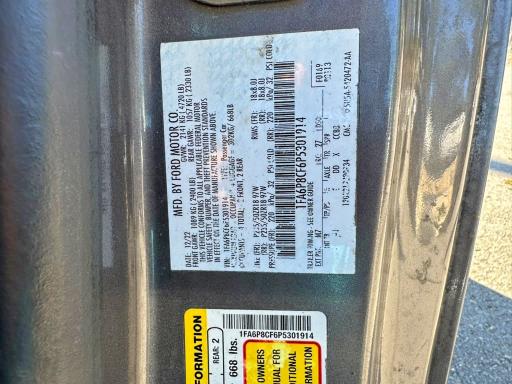 2023 Ford Mustang მანქანა იყიდება აუქციონზე, vin: 1FA6P8CF6P5301914, აუქციონის ნომერი: 67968816