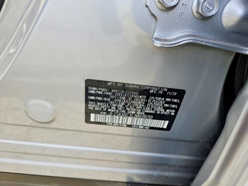 Aukcja sprzedaży 2020 Subaru Forester, vin: JF2SKARCXLH468699, numer aukcji: 68269056