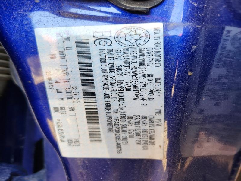 Продажа на аукционе авто 2014 Ford Focus, vin: 1FADP3K2XEL408756, номер лота: 68806456