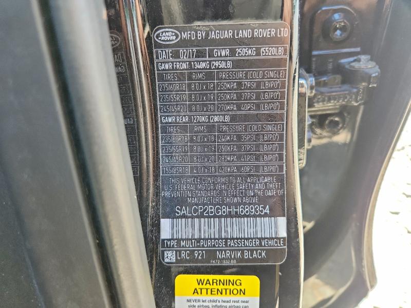 Продажа на аукционе авто 2017 Land Rover Discovery Sport, vin: SALCP2BG8HH689354, номер лота: 68513316