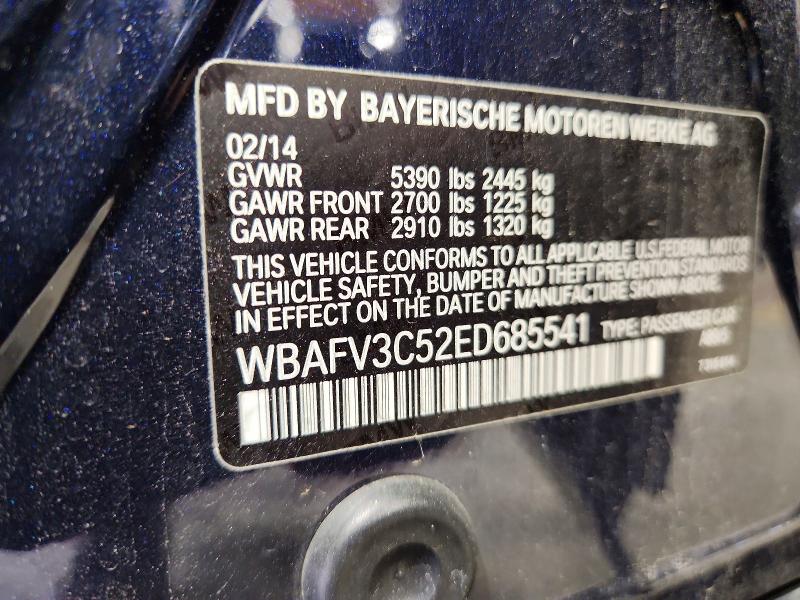 Продажа на аукционе авто 2014 Bmw 535, vin: WBAFV3C52ED685541, номер лота: 67920386
