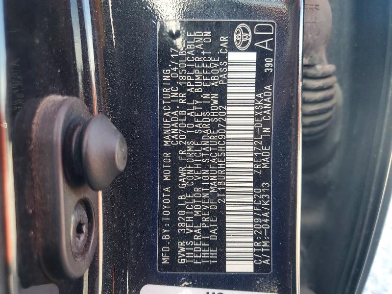 Продажа на аукционе авто 2017 Toyota Corolla, vin: 2T1BURHE5HC907202, номер лота: 68397696