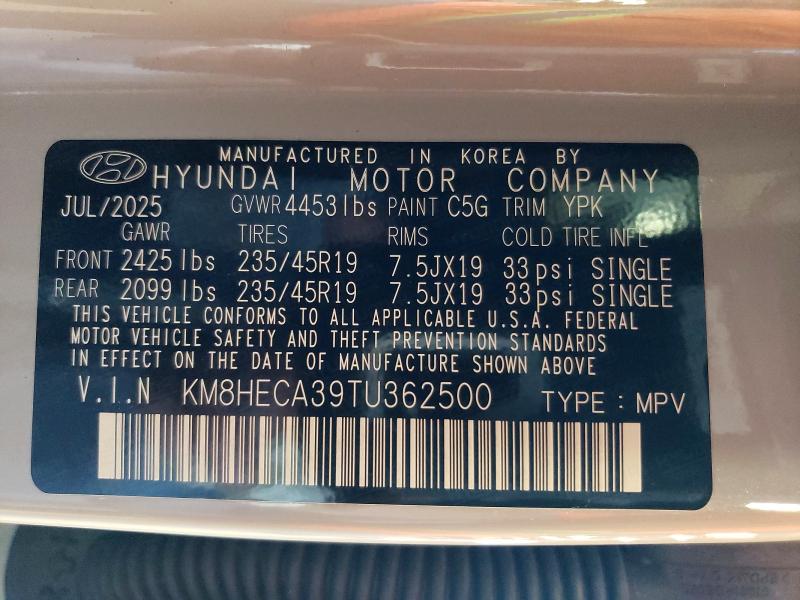 67495786 :رقم المزاد ، KM8HECA39TU362500 vin ، 2026 Hyundai Kona مزاد بيع