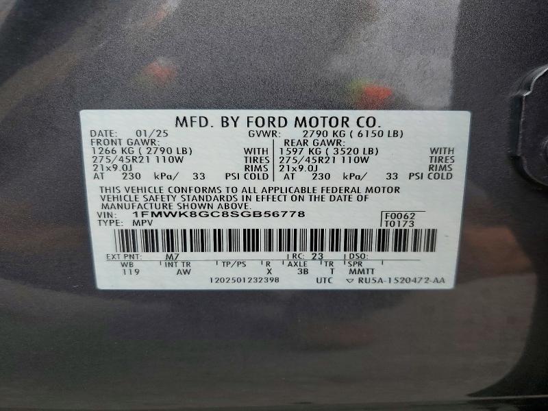 Продажа на аукционе авто 2025 Ford Explorer, vin: 1FMWK8GC8SGB56778, номер лота: 70005066