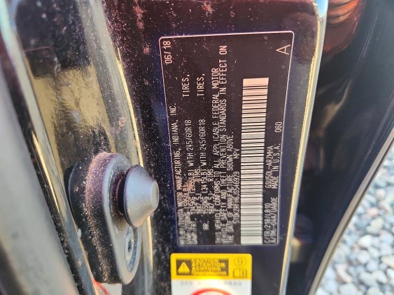 Продаж на аукціоні авто 2018 Toyota Highlander, vin: 5TDKZRFH6JS546929, номер лоту: 68252556