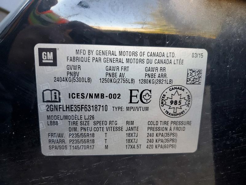 Aukcja sprzedaży 2015 Chevrolet Equinox, vin: 2GNFLHE35F6318710, numer aukcji: 69349646