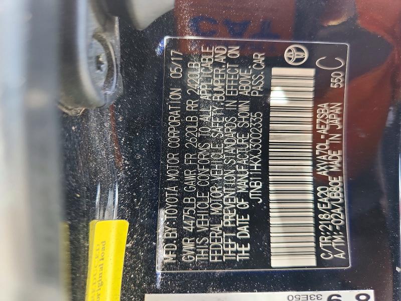 2018 Toyota Camry მანქანა იყიდება აუქციონზე, vin: JTNB11HKXJ3002335, აუქციონის ნომერი: 68349026