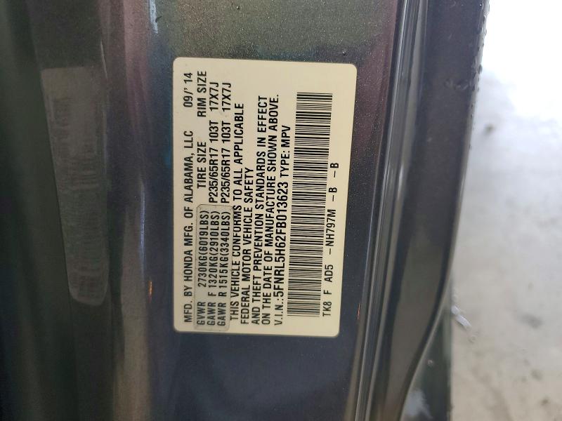Продаж на аукціоні авто 2015 Honda Odyssey, vin: 5FNRL5H62FB013623, номер лоту: 68218516
