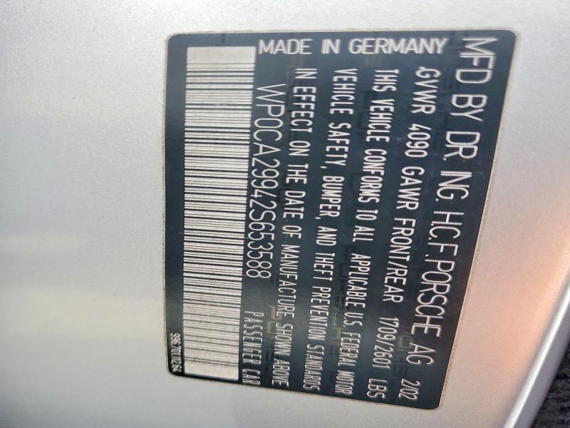 Aukcja sprzedaży 2002 Porsche 911, vin: WP0CA29942S653588, numer aukcji: 70365866