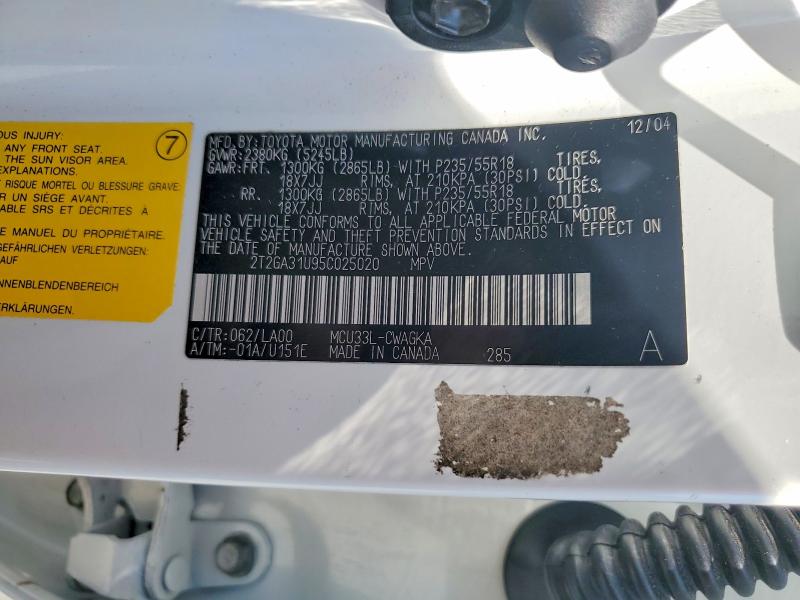 Aukcja sprzedaży 2005 Lexus Rx, vin: 2T2GA31U95C025020, numer aukcji: 67741876