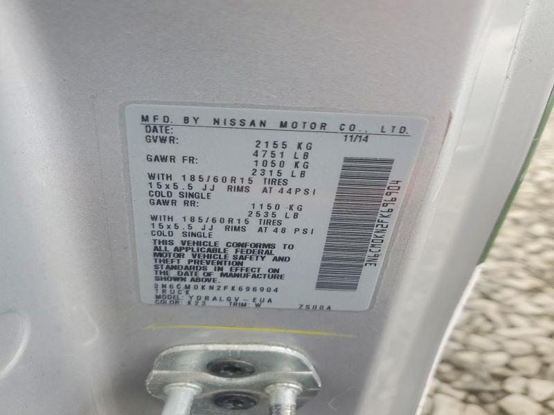 Продажа на аукционе авто 2015 Nissan Nv200, vin: 3N6CM0KN2FK696904, номер лота: 70109776
