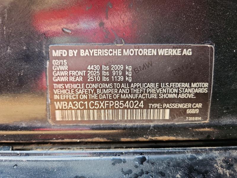 Продажа на аукционе авто 2015 Bmw 328, vin: WBA3C1C5XFP854024, номер лота: 71110486