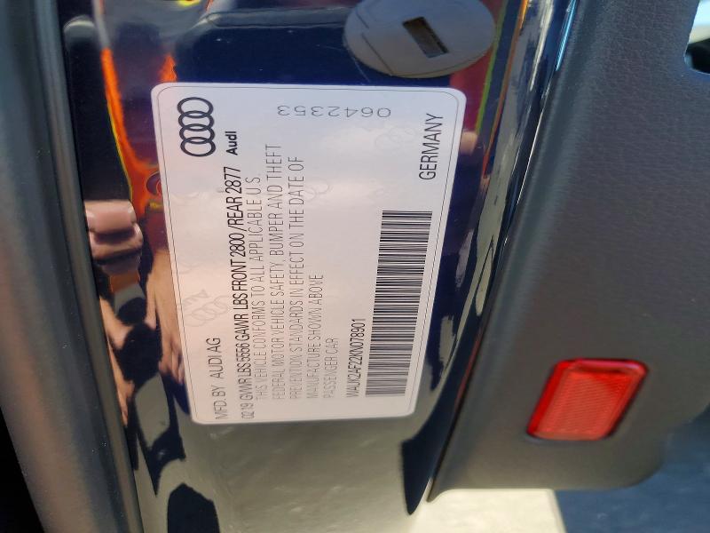 68872806 :رقم المزاد ، WAUK2AF22KN078901 vin ، 2019 Audi A6 مزاد بيع