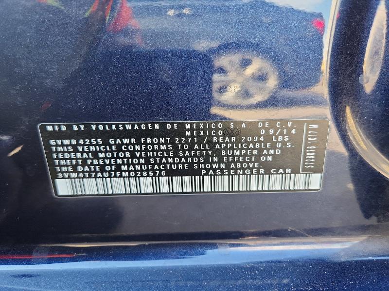 Aukcja sprzedaży 2015 Volkswagen Gti, vin: 3VW4T7AU7FM028576, numer aukcji: 68810126