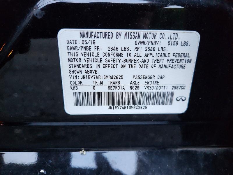 Aukcja sprzedaży 2016 Infiniti Q50, vin: JN1EV7AR1GM342625, numer aukcji: 69633446