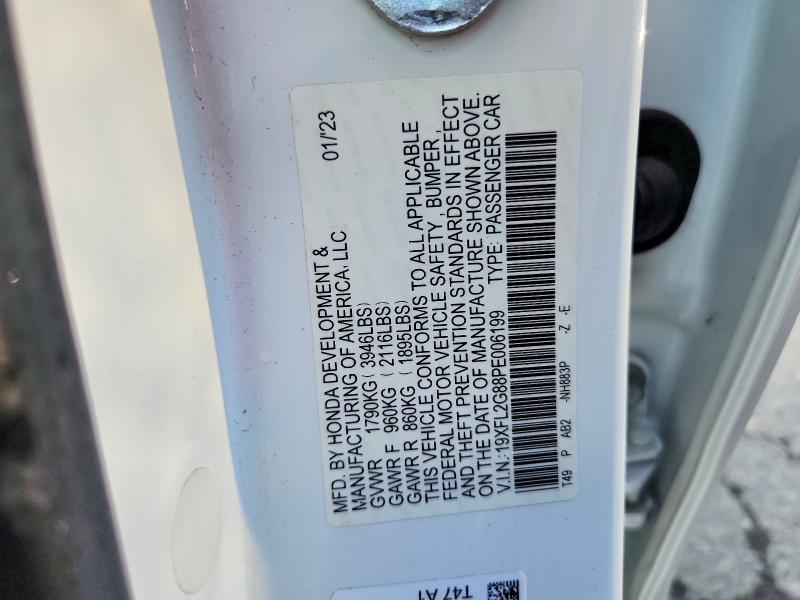 Aukcja sprzedaży 2023 Honda Civic, vin: 19XFL2G88PE006199, numer aukcji: 68044996