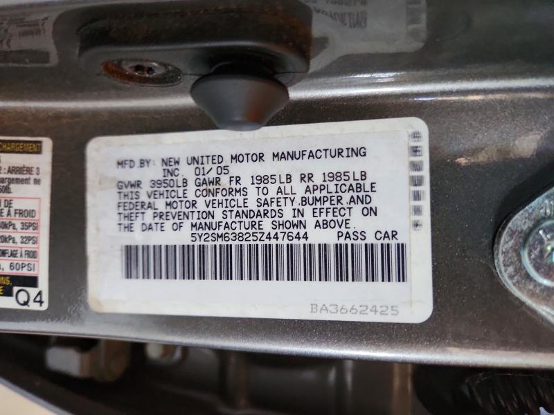 67557826 :رقم المزاد ، 5Y2SM63825Z447644 vin ، 2005 Pontiac Vibe مزاد بيع