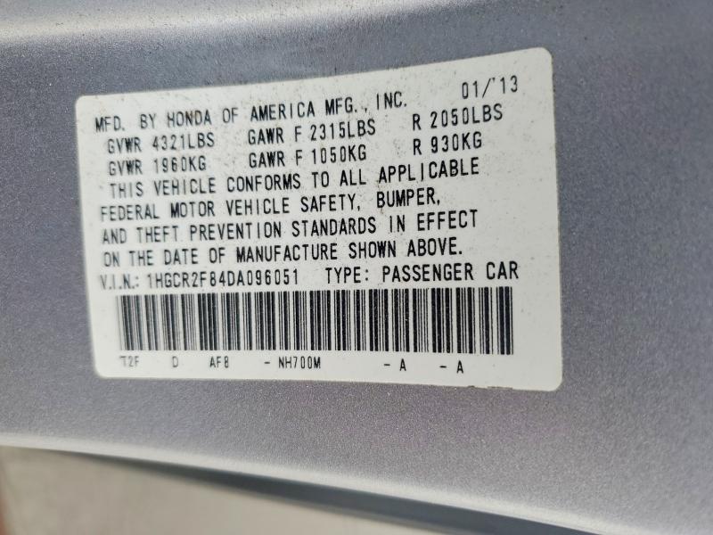 Aukcja sprzedaży 2013 Honda Accord, vin: 1HGCR2F84DA096051, numer aukcji: 68814946
