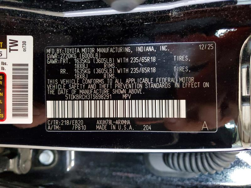 Продажа на аукционе авто 2026 Toyota Highlander Hybrid, vin: 5TDKBRCH3TS698291, номер лота: 69210176