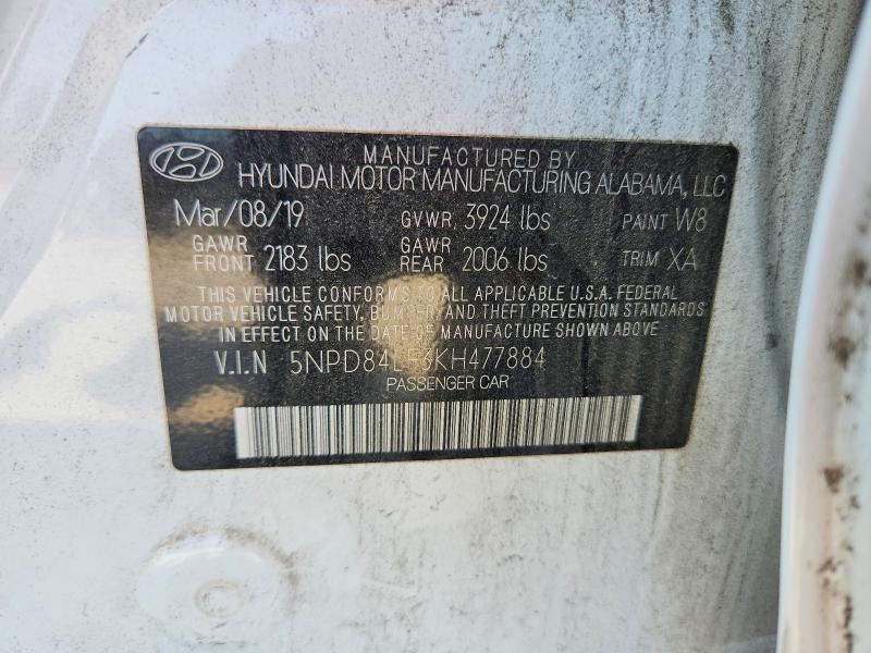 Продажа на аукционе авто 2019 Hyundai Elantra, vin: 5NPD84LF3KH477884, номер лота: 69043426